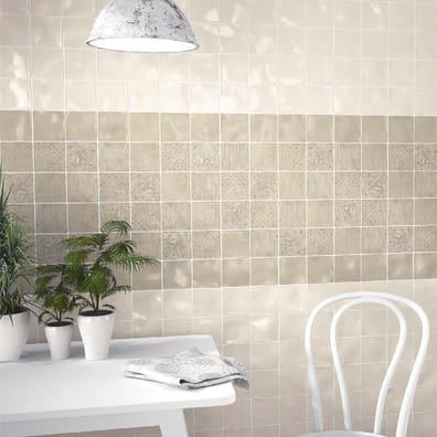 Carrelage effet zellige 10x10cm STOW Bianco - 0.56m²