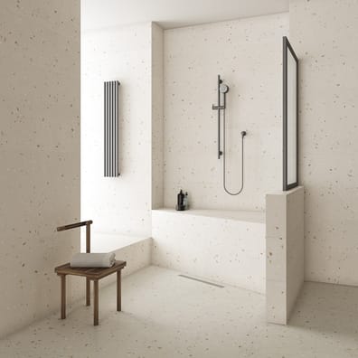 Faience grand format rectifiée style terrazzo TIMOR TUTTI FRUTTI - 30X99 - 1,27 m²