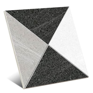Carrelage imitation ciment 15x15 cm SCRANTON ANTHRACITE Rectifié - 1m²