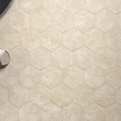 Carrelage tomette 17.5x20 - HEXATILE CEMENT SAND - 22095 R10 - 0.71m²