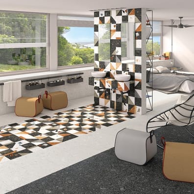 Carreau style granité noir 20x20 cm BROCART GRAFITO - 1m²