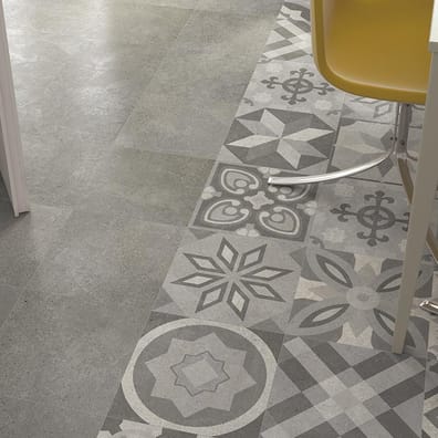 Carrelage imitation ciment 30x30 cm RIBADEO Grafito anti-dérapant R10 - 1.17m²