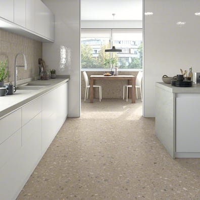 Carrelage grand format aspect terrazzo JACEE NUEZ 80X80- 1,28 m²
