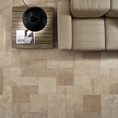 Carrelage grès cérame effet pierre COSTE TAUPE 40,8X61,4 - 1,253m²