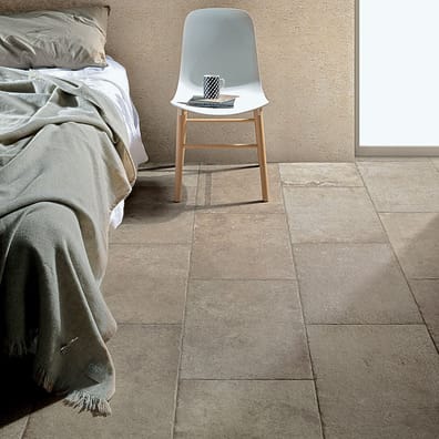 Carrelage grès cérame anti dérapant effet pierre LAUNCESTON TAUPE ANTISLIP 40,8X61,4 - 1,253m²