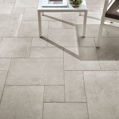 Carrelage grès cérame multi-module effet pierre Anti dérapant LAUNCESTON GRIGIO ANTISLIP 40,8X61,4 - 40,8X40,8 - 20,3X40,8 - 20,