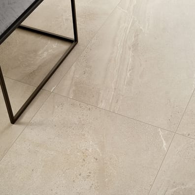 Carrelage brillant grès cérame rectifié imitation pierre de Burlington BUNBURY SAND 60X120 - 1,44m²