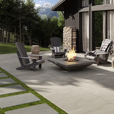 Carrelage grès cérame imitation pierre de Burlington BUNBURY GREY BRILLANT 45X90 - 1,215m²