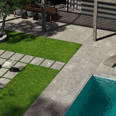 Carrelage grès cérame effet pierre CAIRNS GRIGIO CHIARO 30X60 - 1,08m²