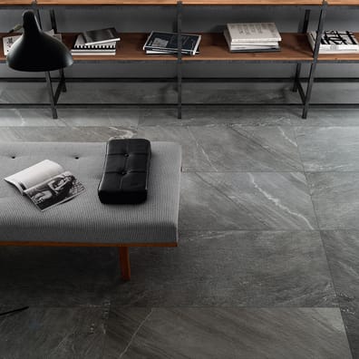 Carrelage grès cérame rectifié effet pierre CAIRNS GRIGIO SCURO 30X60 - 1,08m²