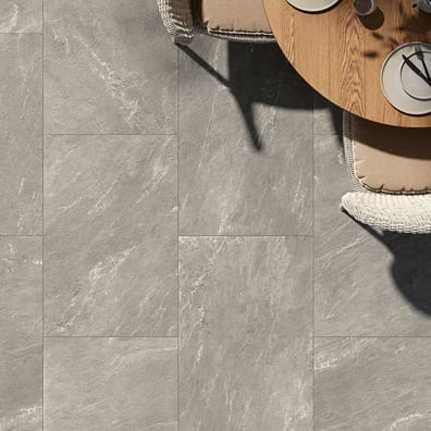 Carrelage grès cérame rectifié effet pierre CAIRNS GRIGIO CHIARO 45X90 - 1,215m²