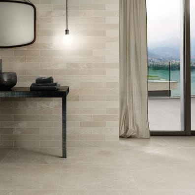 Carrelage brillant rectifié grès cérame effet pierre CAIRNS CORDA 45X90 - 1,215m²