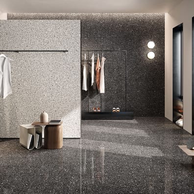 Carrelage grès cérame brillant effet pierre PALMERSTON ALGO GREY 60X60 - 1,44m²