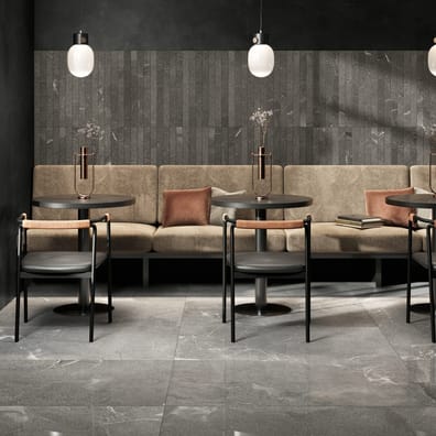 Carrelage grès cérame effet pierre MOUNT GRIGIO SCURO 60X60 - 1,44m²