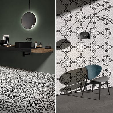 Carrelage effet carreau de ciment REYKJAVIK DECOR 1 - 20X20 - 0,64 m²