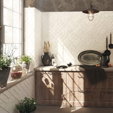Faience zellige BERGA SOFT WHITE 6.5X20 - 0.35 m²