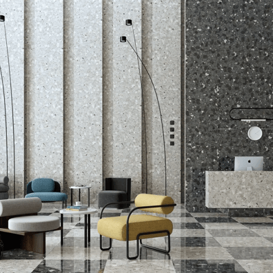 Carrelage imitation ciment et terrazzo NINOV MONA RECTIFIE GRIS 80X80 - 1,28 m²