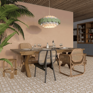 Carrelage imitation ciment et terrazzo NINOV TOLO BEIGE 20X20  - 0,96 m²