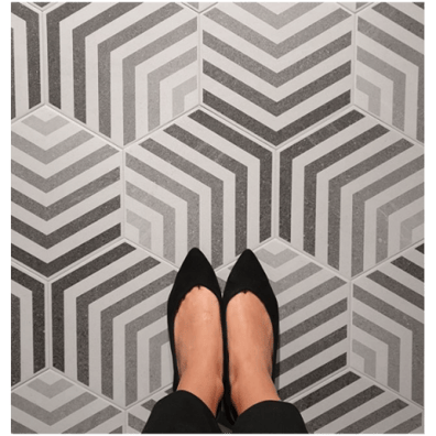 Carrelage hexagone SAALES HEXÁGONO LACROIX GRIS 23x26,6 - 0,50 m²