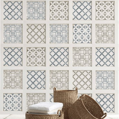 Carrelage gres cerame uni vieilli GALAR PEARL 20X20 - 0,52m²