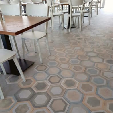 Tomettes, hexagones Carrelage hexagonal tomette décor 23x26.6cm BUSHMILLS - 0.504m² - As de Carreaux