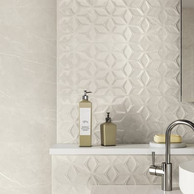 Carrelage imitation marbre ETERNEL CREAM 60X120 - 1,44m²