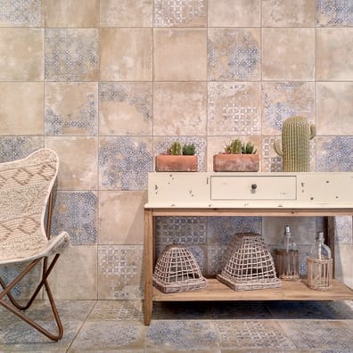 Carrelage vieilli APOLINIA DECO BEIGE - 33x33 - 1 m²