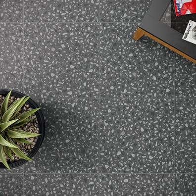 Carrelage aspect terrazzo CANOA NERO GRIGIO 18,6X18,6 - 0,45 m²
