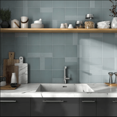 Carreaux 10x10 cm bleu azur mat AZZURRO CERAME - 1m²