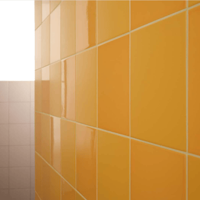 Carrelage uni 20x20 cm orangé brillant ZOLFO - 1.4m²