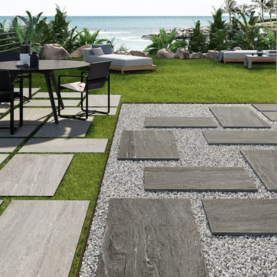 Carrelage grès cérame effet pierre DALLON WALL DARK GREY 45X90 - 1,21m²