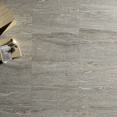 Carrelage grès cérame effet pierre DALLON WALL GREY 22,5X90 - 1,21m²