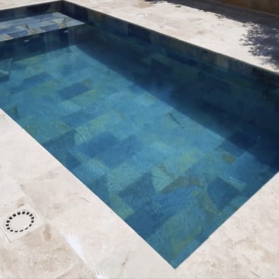 Carrelage piscine effet pierre naturelle FIDJI 15x15 cm R9 - 0.99 m²