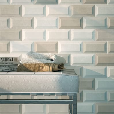 Carreaux métro Carrelage métro biseauté 10x30 cm blanc mat - 1.02m² - As de Carreaux