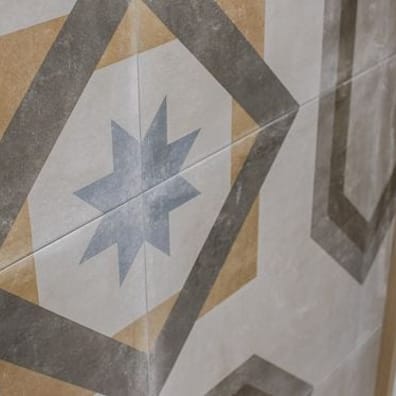 Carreaux de ciment imitation Carrelage imitation carreau de ciment ancien décor Grès Cérame 60x60 cm CELENO - 1 - As de Carreaux