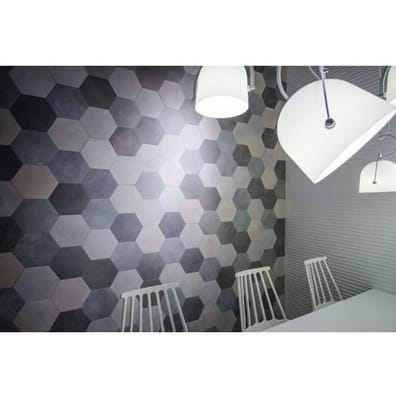 Tomettes, hexagones Carrelage hexagonal tomette blanche vieillie 23x26.6cm RIFT Blanche - 0.504m² - As de Carreaux