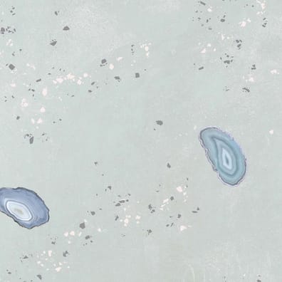 Carrelage effet pierre nuances de vert avec incrustations style agate 50x100 cm