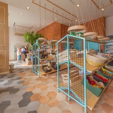 Tomettes, hexagones Carrelage hexagonal tomette décor 23x26.8cm BAMPTON Natural - 0.50m² - As de Carreaux