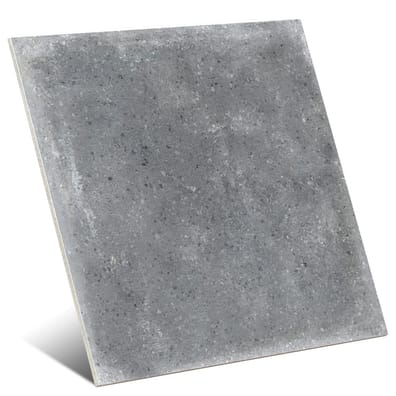 Carrelage uni patiné anthracite 20x20 cm Orchard Grafito anti-dérapant R13 - 1m²