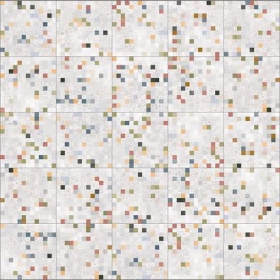Carrelage décoré coloré 20x20 cm STRACCIATELLA GALAGO NACAR - 1m²