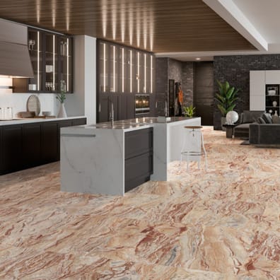 Carrelage effet marbre grand format OROBICO RED POLI - 120X120 - 1,44 m²