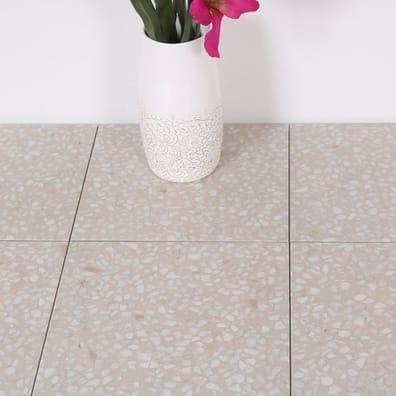 Carrelage imitation Terrazzo Granito 30x30 cm Amalfi Crema anti-dérapant R10 - 0,99m²