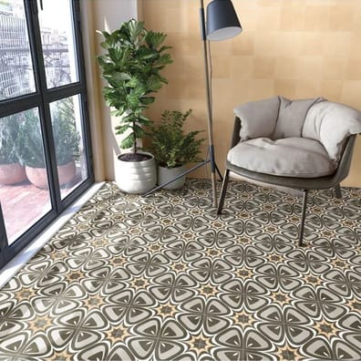 Carrelage uni SIOUX OCRE 15x15 cm Rectifié - 1m²