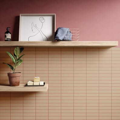 Faience pâte blanche effet vague CALO STRAW MATT - 5X20 - 0,5 m²