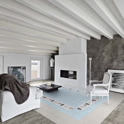CIMI30 - CARREAU CIMENT 20X20 DECOR MODERNE BLANC CASSE/GRIS FONCE ET CLAIR/ANTHRACITE- 0,48 m²