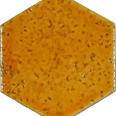 TCJA02 - TERRE CUITE EMAILLEE HEXAGONE MOUTARDE 11X12,5 CM- 0,32 m²