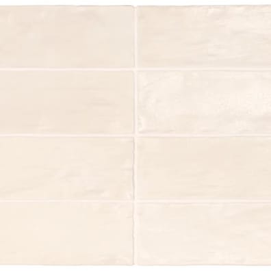 Carrelage effet zellige nacré 6.5x20cm MALLORCA CREAM 23252