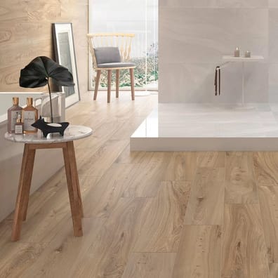 Carrelage imitation parquet vieilli OREGON NATURAL - 15X90 CM - R9 - 1.08 m²