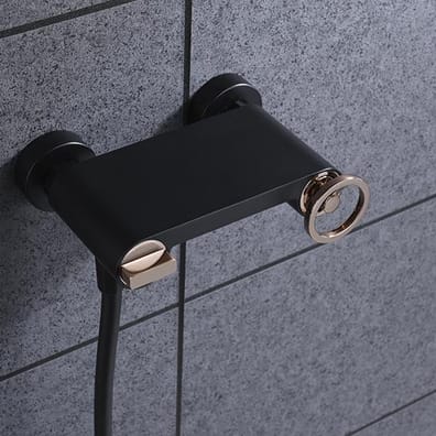 Monocommande kit douche olimpo noir doré rose BDC033-5NOR 25x17x0,9 - 1 unité