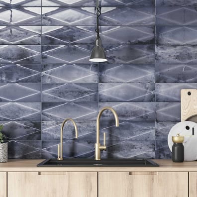 Carrelage Zellige marocain ZAZIE JEWEL NAVY 15X45